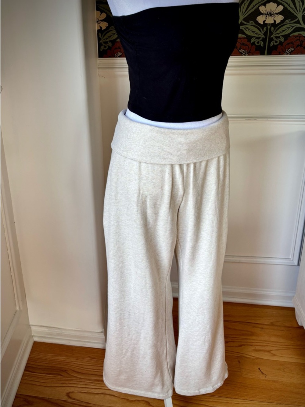 VS PINK Fleece Foldover Flare Pant Petite Cozy Loungecore Soft Girl - Picture 5 of 11